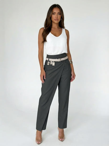 מכנסיים בעיצוב אריאנה סטייל - חגורה במתנה